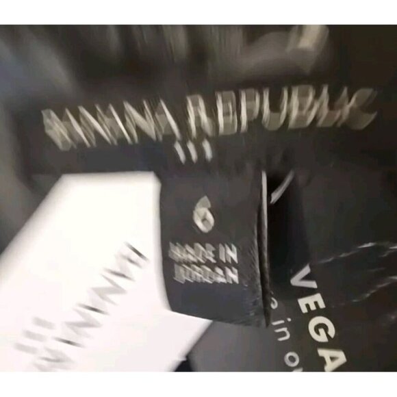 Banana Republic NWT Women's Black Vegan Leather Joggers Size 6 NEW t3 - Picture 7 of 8